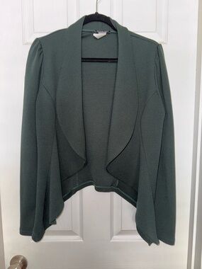 Dark Green Peplum Blazer